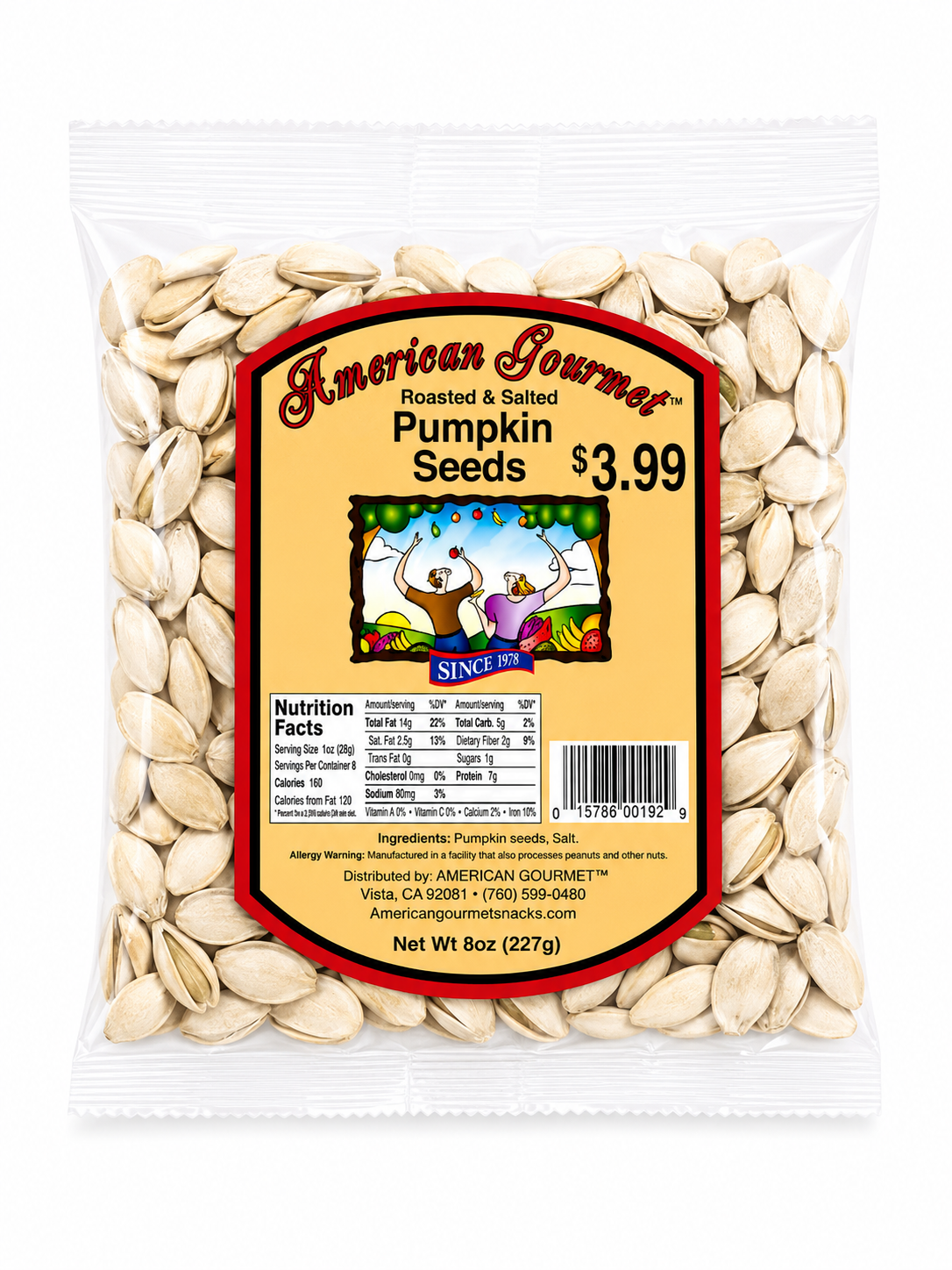 American Gourmet Snow White Pumpkin Seeds – 8 oz